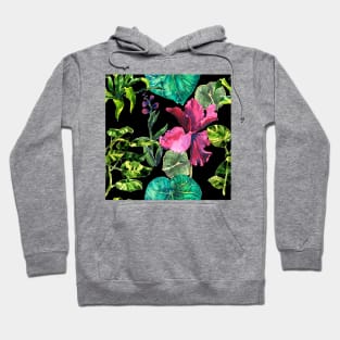 Seamless tropical flower Hoodie